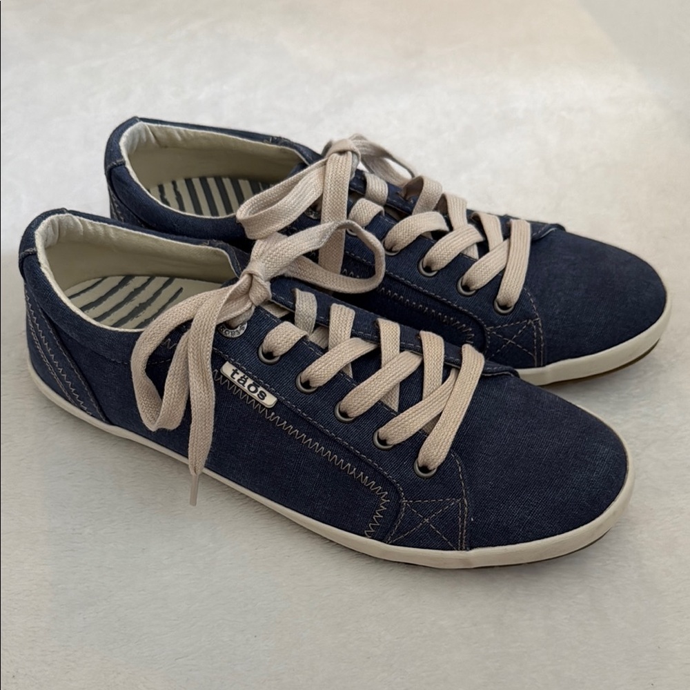 Taos Footwear | Star Canvas Comfort Sneakers STA-12844 Blue Washed US 10 / EU 41